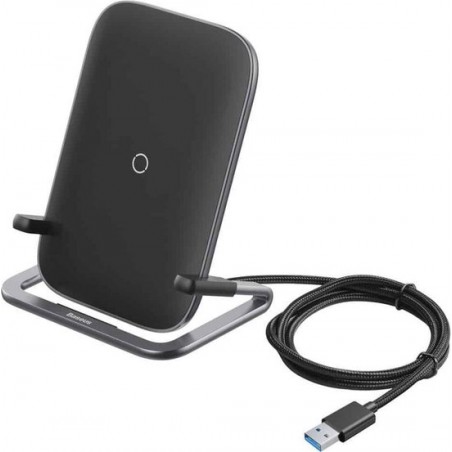 Baseus Rib Qi Quick Wireless Charger 15W Met Telefoonhouder