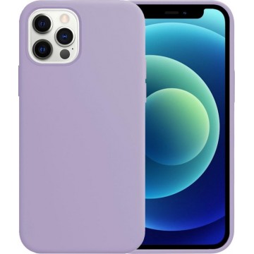 iPhone 12 Pro Hoesje Siliconen Case Hoes - iPhone 12 Pro Case Siliconen Hoesje Cover - iPhone 12 Pro Hoes Hoesje - Lila