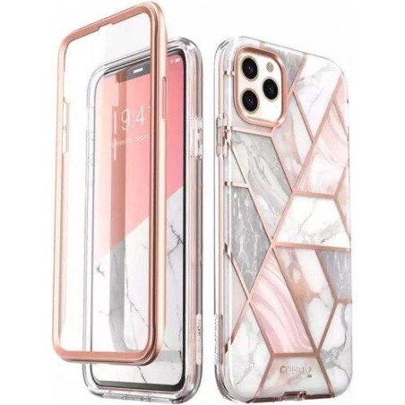 I-Blason Voor iPhone XR Case cosmo Full-Body Shining Glitter Marmer roze Bumper Case met Ingebouwde Screen Protector