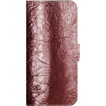 ★★★Made-NL★★★ Handmade Echt Leer Book Case Voor Samsung Galaxy S20 Donker Bordeaux kleurig leder.