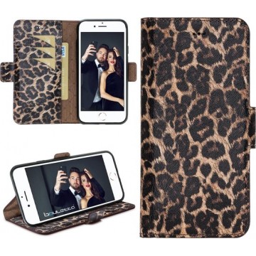 Bouletta - Lederen iPhone SE (2020) - BookCase hoesje - Smooth Leopard