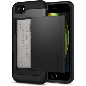 Hoesje Apple iPhone 7 / 8 iPhone SE (2020) - Spigen Slim Armor CS Case - Zwart