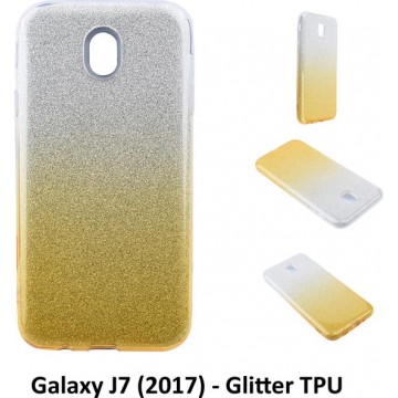 Kleurovergang Goud Glitter TPU Achterkant voor Samsung Galaxy J7 (2017) (J730F)