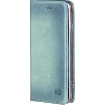 Senza Desire Leather Booklet Apple iPhone 5/5S/SE Burned Turquoise