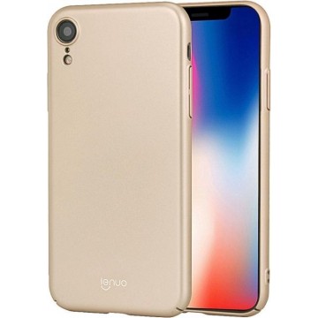 Let op type!! lenuo Leshield Series Ultra-thin PC Case for iPhone XR (Gold)