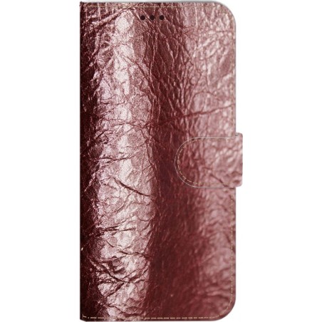 Made-NL Handmade Echt Leer Book Case Voor Apple iPhone 11 Pro Max Bordeaux kleurig leder.