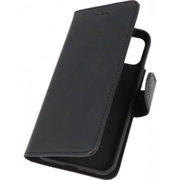 DiLedro Echt Lederen iPhone XR Hoesje Bookcase - Rustic Black