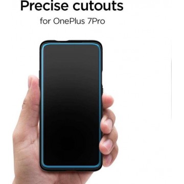 Spigen -  Screenprotector Full Cover Glass OnePlus 7 Pro / 7T Pro - Zwart