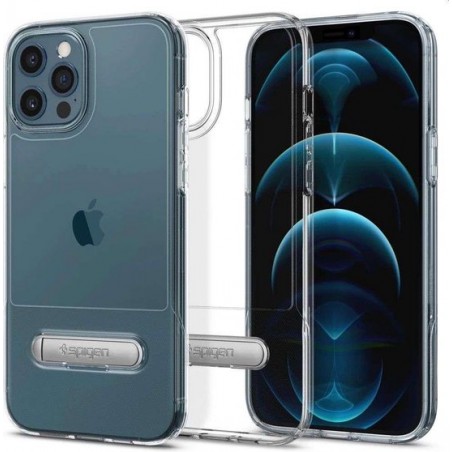 Spigen Slim Armor Essential S Apple iPhone 12 Pro Max Case - Telefoonhoesje - Hoesje - - Crystal clear - Transparant