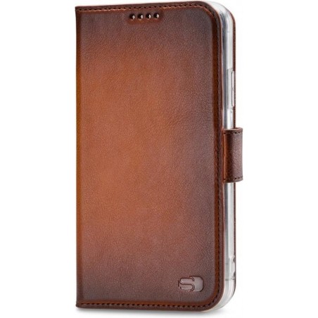 Senza Desire Leather Wallet Apple iPhone XR Burned Cognac