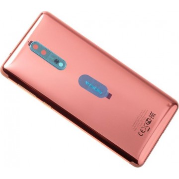 Nokia 8 Dual Sim (TA-1004) Achterbehuizing, Polished Copper/Koper, 20NB1MW0014
