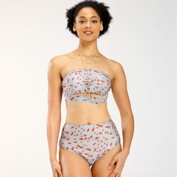 Let op type!! Vrouwen Sexy High Waist Bandage Split Bikini Badpak (Kleur: Leopard Print Size: L)