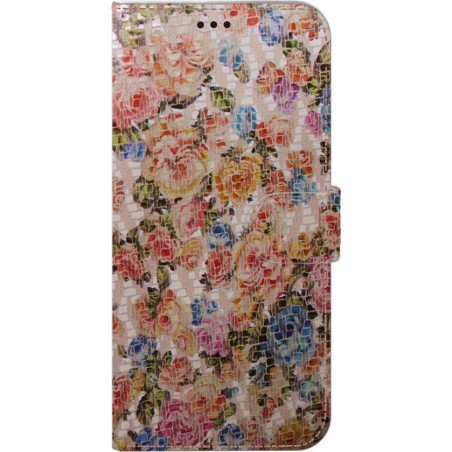 ★★★Made-NL★★★ Handmade Echt Leer Book Case Voor Samsung Galaxy S20 Plus Semi lakleder met verschillende kleuren rozen.
