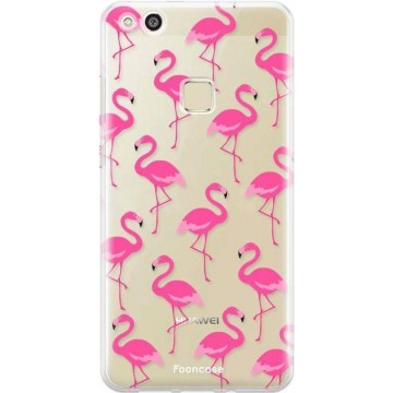 FOONCASE Huawei P10 Lite hoesje TPU Soft Case - Back Cover - Flamingo