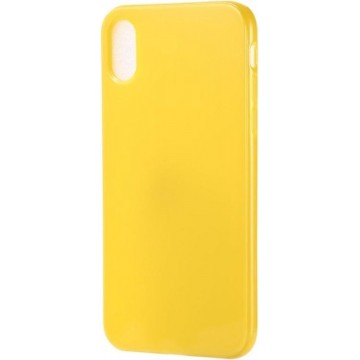 Let op type!! Candy Color TPU Case for  iPhone XR(Yellow)