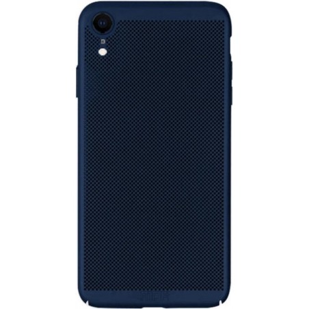 Let op type!! MOFI Honeycomb Texture Breathable PC Shockproof Protective Case for iPhone XR (Blue)