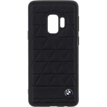 BMW Hexagon Leather Hard Case voor Samsung Galaxy S9 - Zwart
