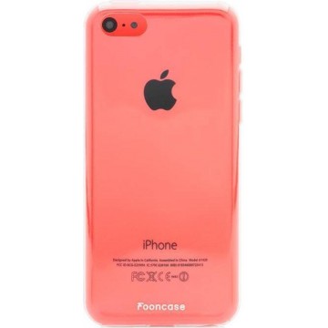 FOONCASE iPhone 5C hoesje TPU Soft Case - Back Cover - Transparant / Doorzichtig