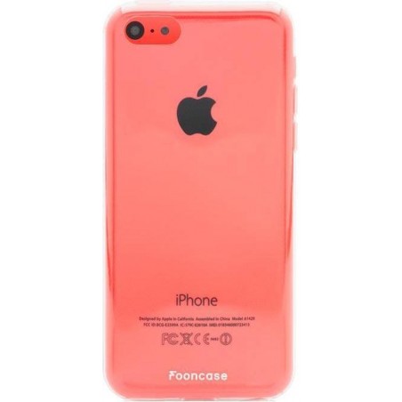 FOONCASE iPhone 5C hoesje TPU Soft Case - Back Cover - Transparant / Doorzichtig