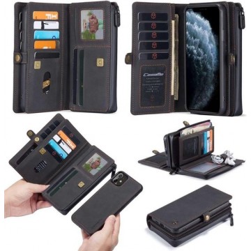 CASEME - Apple iPhone 11 Luxe Multi Wallet Case - Zwart
