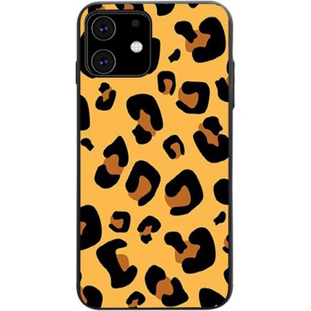 Smartphone hoesje | Telefoon hoesje | Anti shock | Panterprint | Geel | iPhone 11