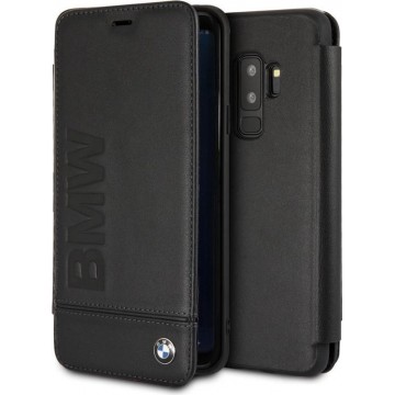 BMW Zwart Real Leather Booktype Case Samsung Galaxy S9 Plus
