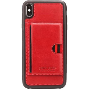 Card Holder Softcase - Iphone XR Hoesje - Rood - Pierre Cardin