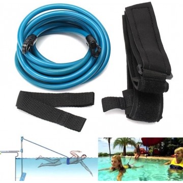 Let op type!! Zwemweerstand Kracht Training Apparatuur Elastischtouw zwemmen apparatuur  grootte:10 x 6 x 2m (Blauw)