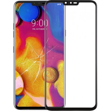 Front Screen Outer Glass Lens voor LG V40 ThinQ (zwart)