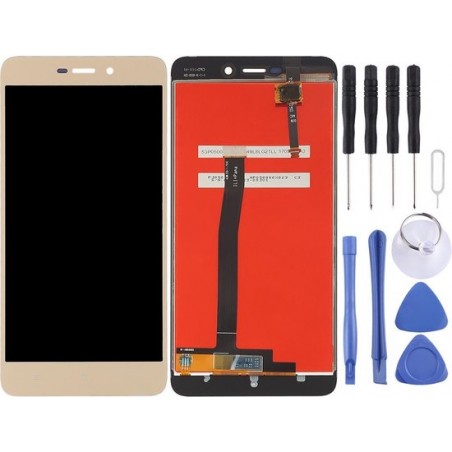 Let op type!! LCD-scherm en digitizer volledige assemblage voor Xiaomi Redmi 4A (goud)