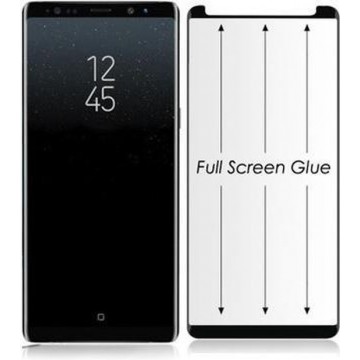 Samsung Galaxy Note 9 Full Glue Screenprotector Adhesive Cover tempered glass Zwart