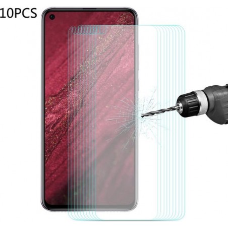 Let op type!! 10 PC's ENKAY Hat-Prins 0 26 mm 9H 2.5D gebogen rand getemperd glas Film voor Huawei Nova 4