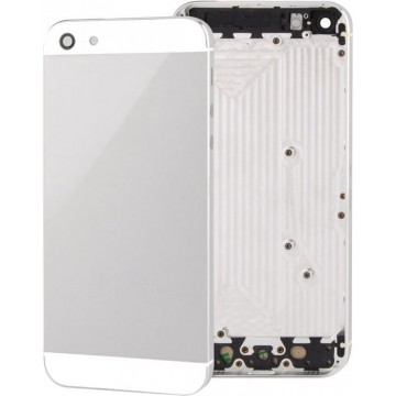 Let op type!! Full Housing Alloy Back Cover for iPhone 5 (White)
