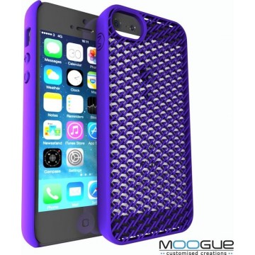 iPhone 5/5s - 3D print hoesje - Paars - Knitted