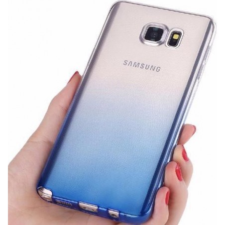 Samsung Galaxy Note 5 Transparant siliconen hoesje (blauw)