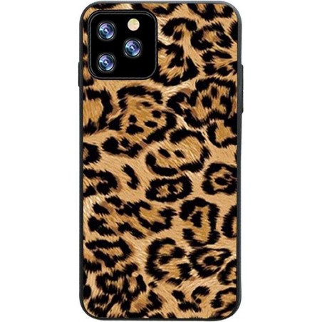 Smartphone hoesje | Telefoon hoesje | Anti shock | Panterprint | Oker | iPhone 11 Pro