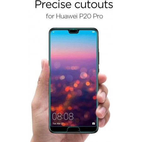 Spigen -  Screenprotector Full Cover Glass Huawei P20 - Zwart