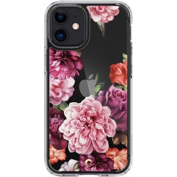 Spigen Cyrill Cecile Case - Telefoonhoesje - Hoesje - Apple iPhone 12 Mini - Roze bloemenprint