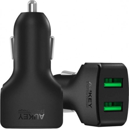 Aukey - CC-S3 Car Charger (2 USB port) 2.4A - Zwart