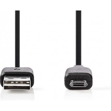 USB 2.0 Kabel Micro-B Male - A Female 0.20 m Zwart