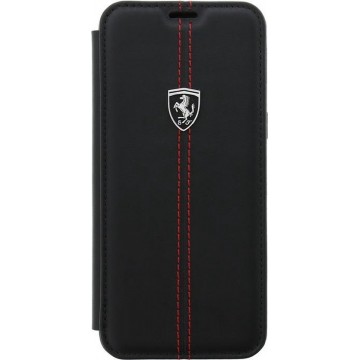 Ferrari Vertical Stripe Leather Case - Zwart voor Samsung Galaxy S8 (G950)