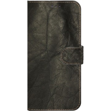 Bol-Made-NL Handmade Echt Leer Book Case Voor Samsung Galaxy Note 10 Plus Grijs leder met vintage uitstraling.