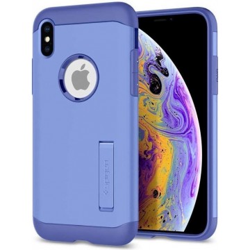Hoesje Apple iPhone XS Case - Spigen Slim Armor Case - Violet