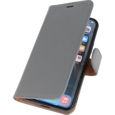 DiLedro iPhone 12 Mini Hoesje Bookcase Shock Proof - Stone Grey