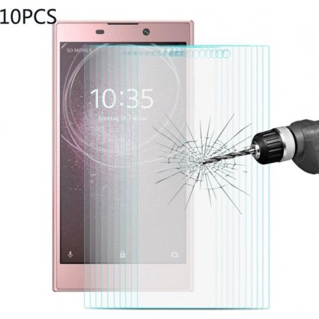 Let op type!! 10 PC's ENKAY Hat-Prins voor Sony Xperia L2 0 26 mm 9H hardheid 2.5D gebogen rand getemperd glas scherm Film