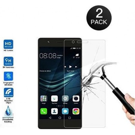 Paxx® Gratis 1+1 Screen Protector Glass Tempered Glass Doorzichtig 2 stuks voor Huawei P9 Lite