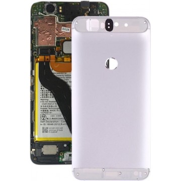 Let op type!! Battery Back Cover with Top + Lower Bottom Glass Lens Cover for Google Nexus 6P(Silver)