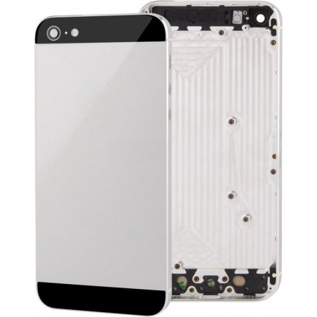 Let op type!! Full Housing Alloy Back Cover for iPhone 5(Silver)