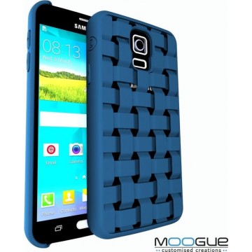 Samsung Galaxy S5 - 3D print hoesje - Blauw - Woven