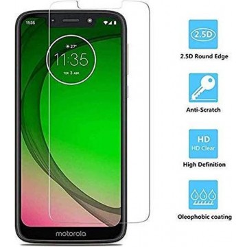 2 Stuks Screenprotector Tempered Glass Glazen Gehard Screen Protector 2.5D 9H (0.3mm) - Motorola Moto G7 Power